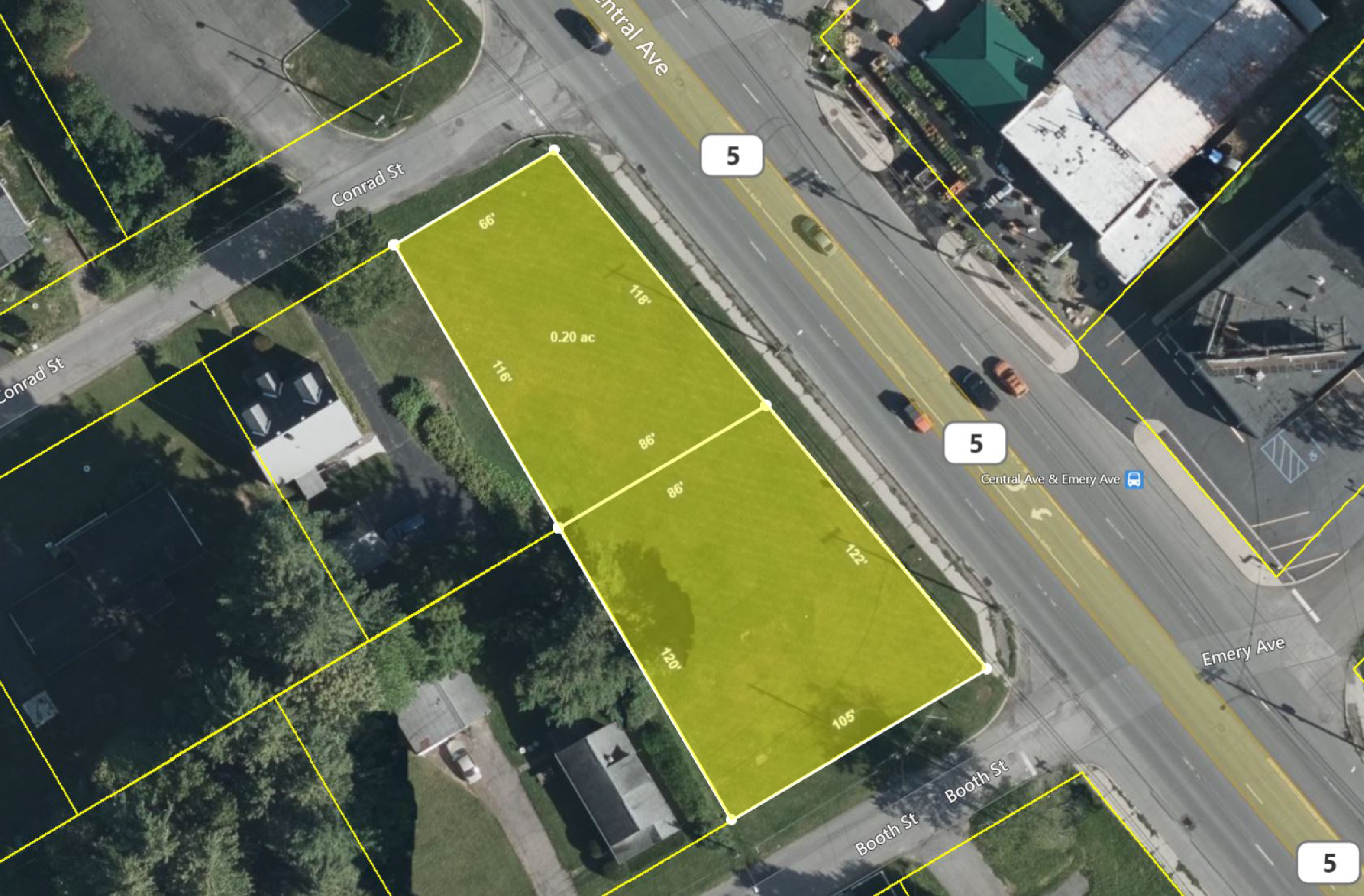 Aerial image showing land for sale in Colonie NY