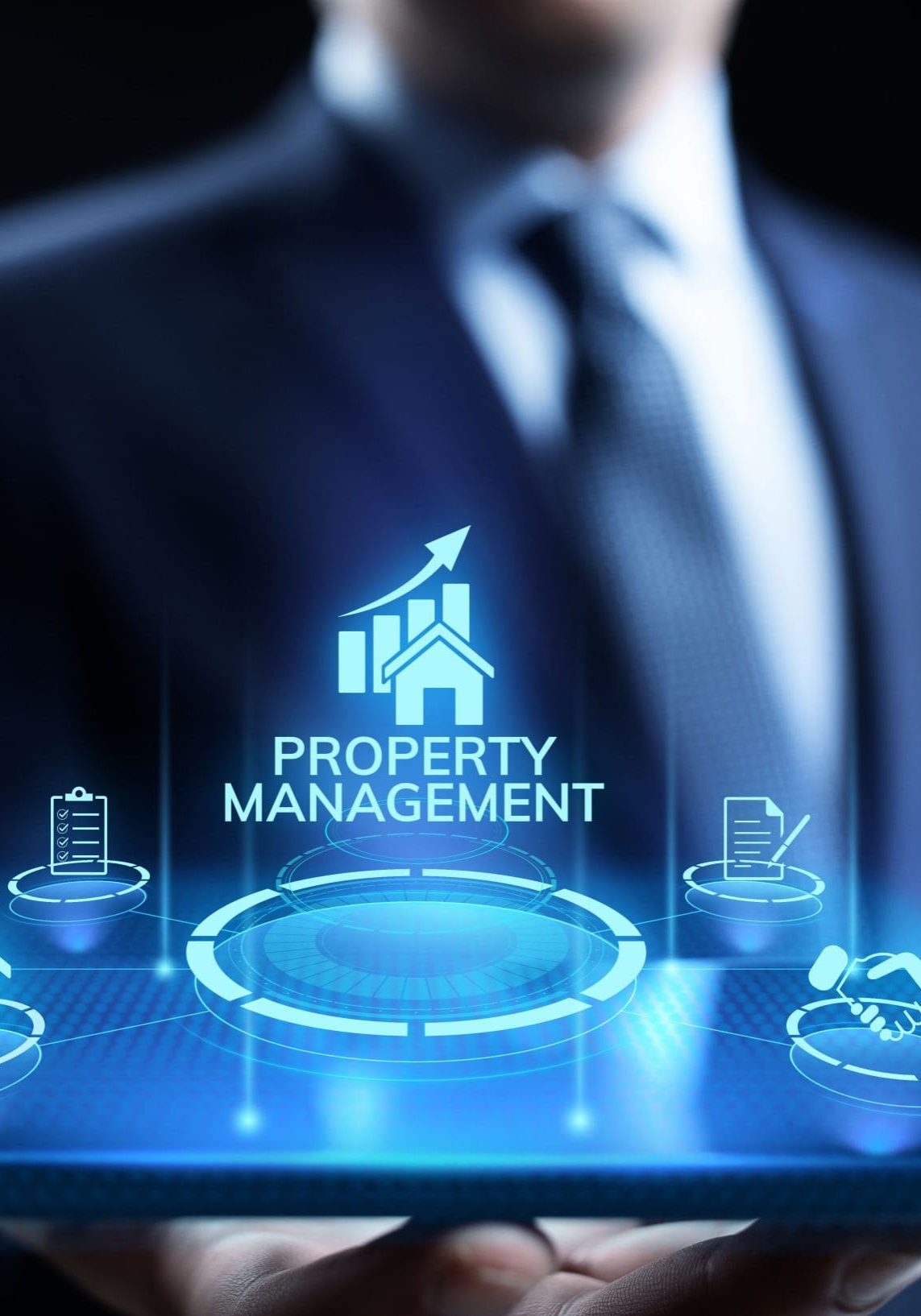 Property management Is the operation, control, and oversight of real estate. Business concept